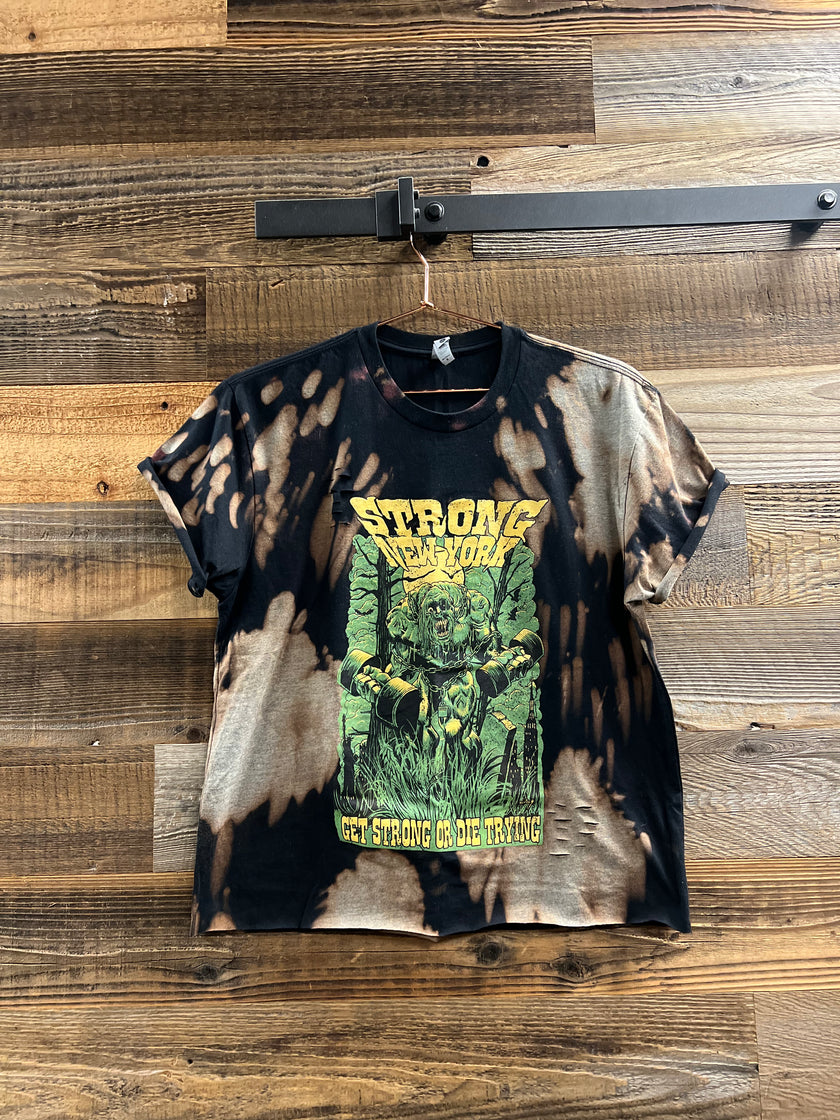 Custom Tie-Dye Get Strong or Die Trying Tee