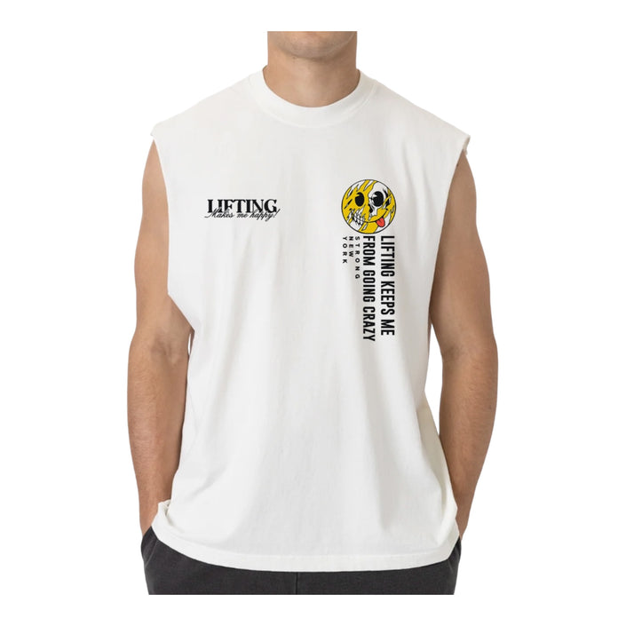 Lifting Makes Me Happy Cutoff Tank