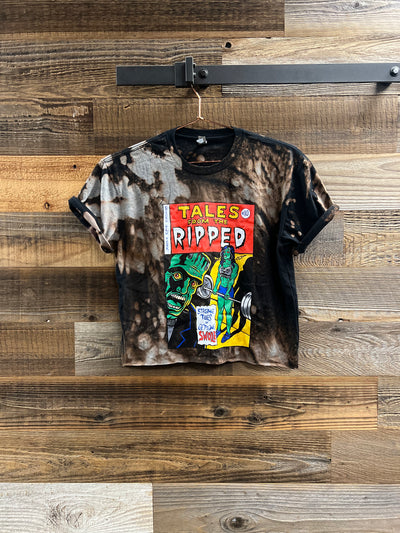 Custom Tie-Dye Tales of the Ripped Crop Tee